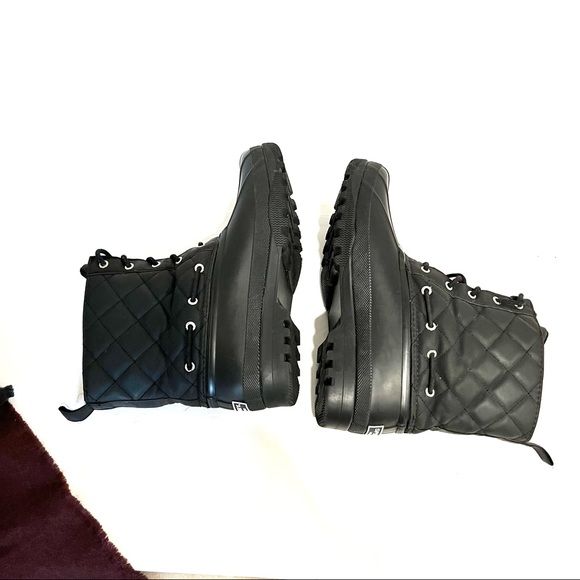 Sperry Quilted Gosling Closed Toe Mid-Calf Waterproof Black Duck Boots - Size 9 - Picture 5 of 14